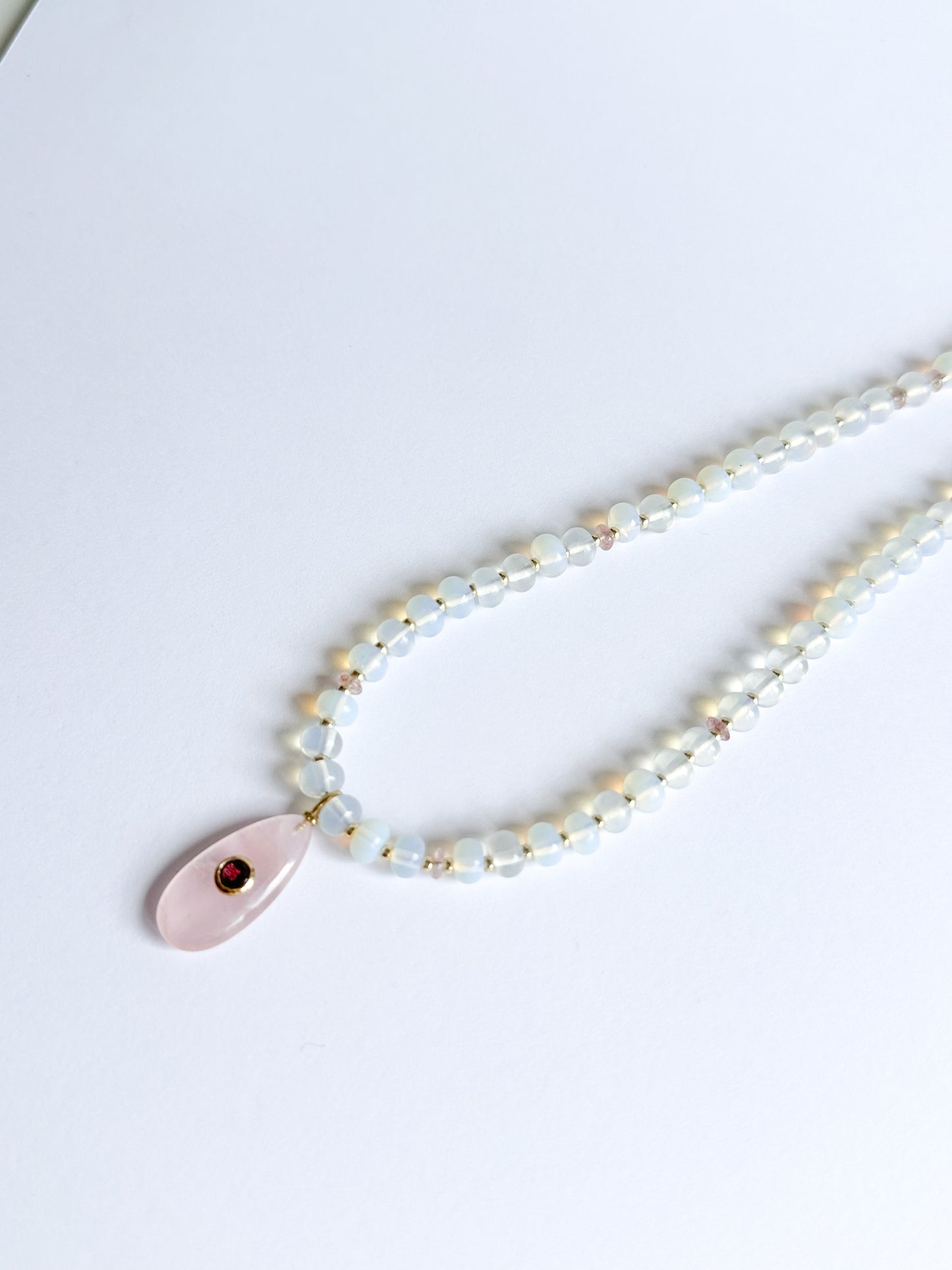 Opalite with Rose Quartz Teardrop