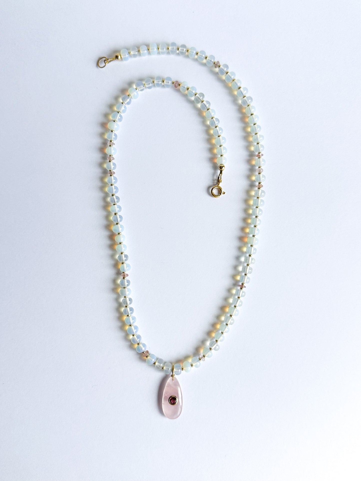 Opalite with Rose Quartz Teardrop