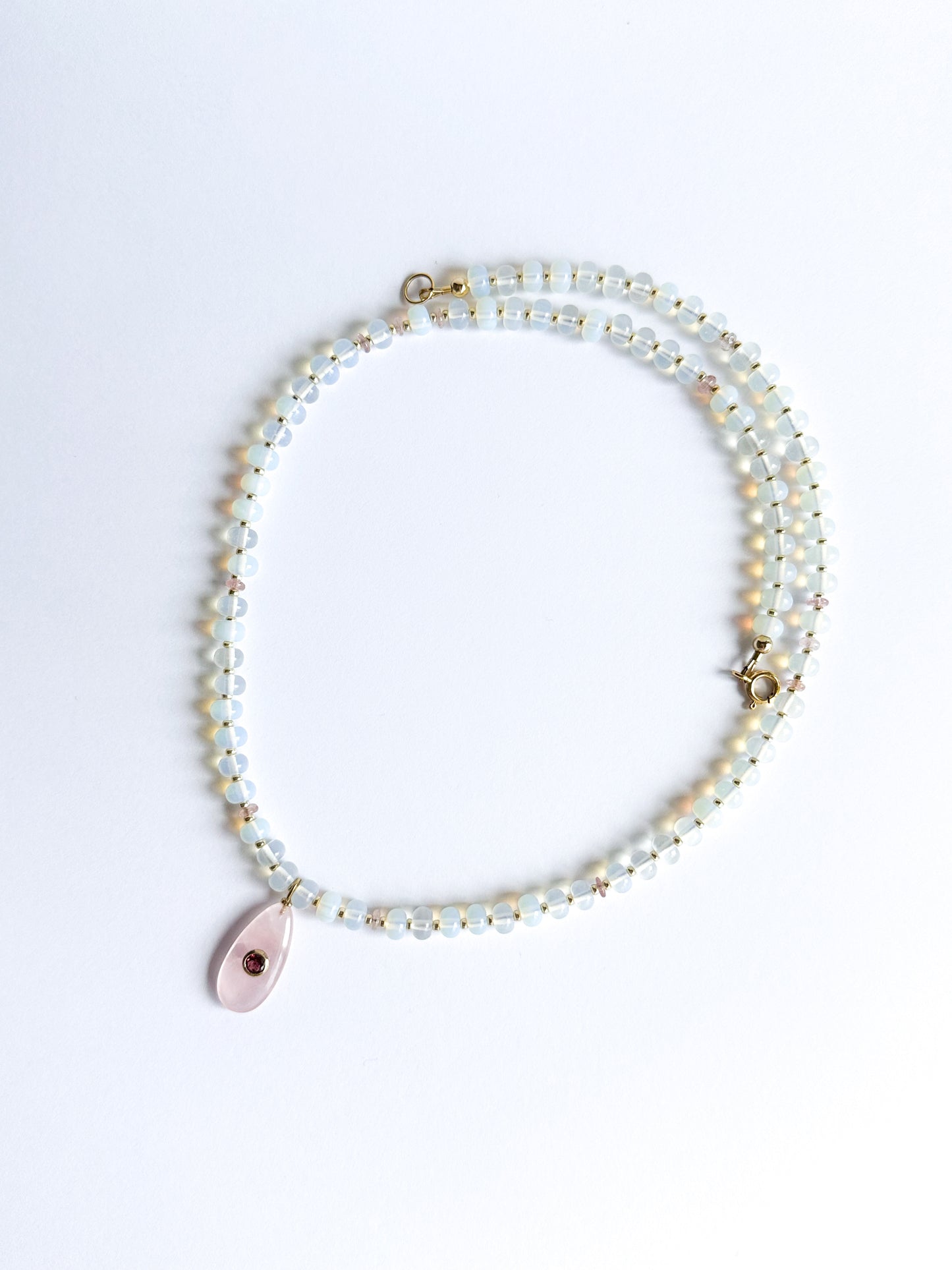Opalite with Rose Quartz Teardrop
