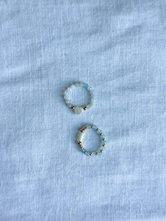 Aquamarine Ring Set