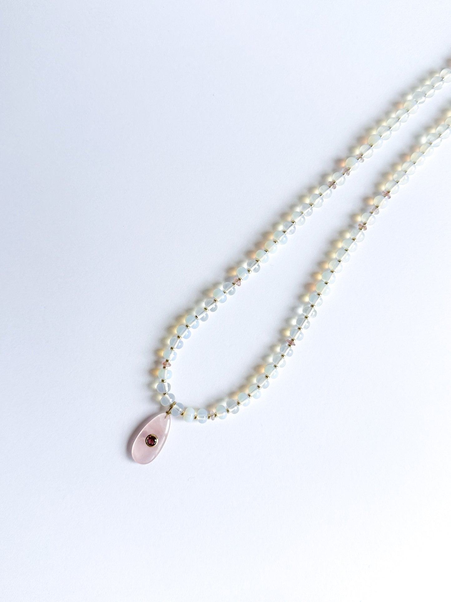 Opalite with Rose Quartz Teardrop