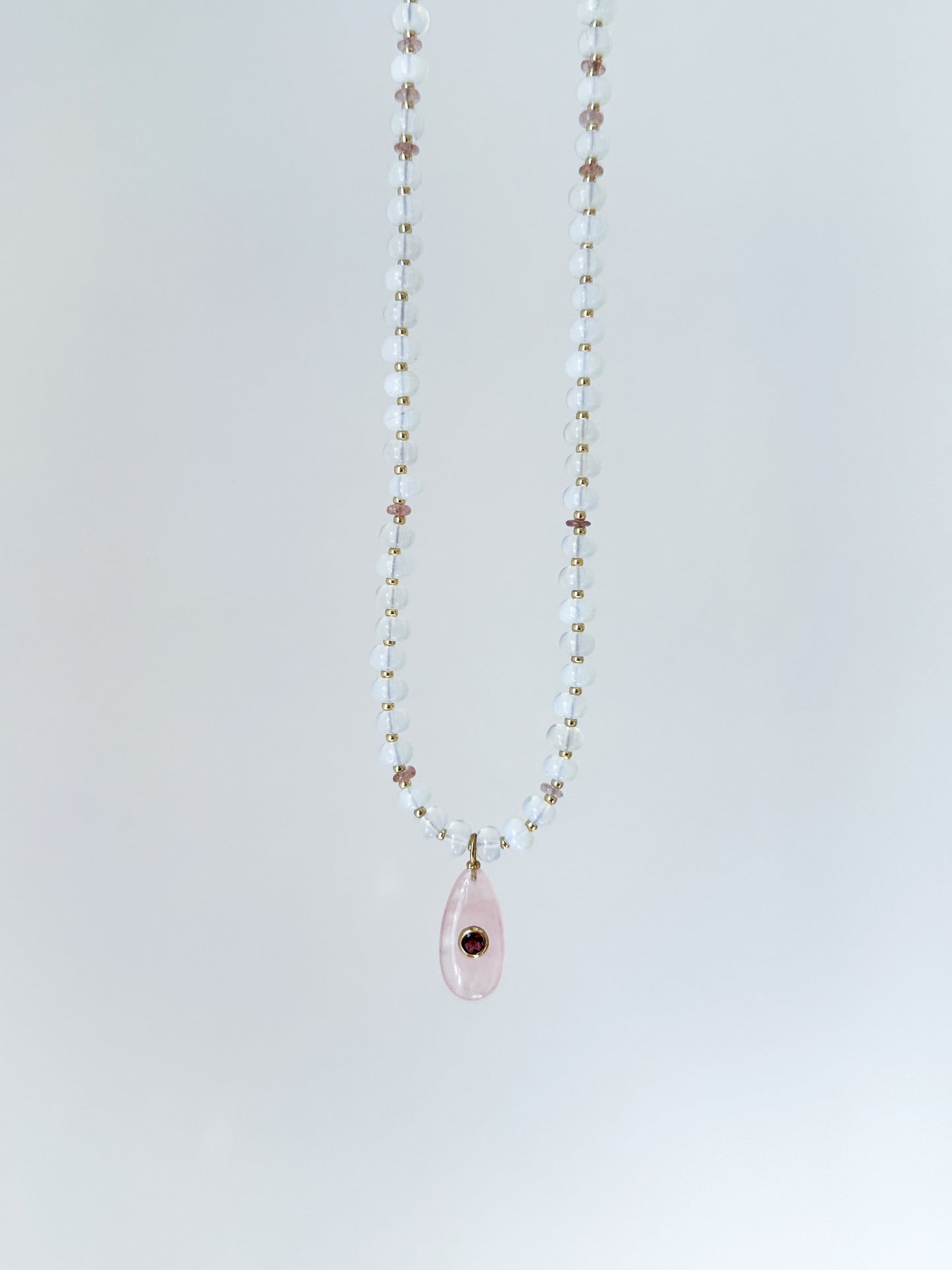 Opalite with Rose Quartz Teardrop